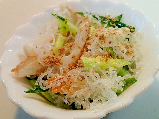 海藻麺と胡瓜と竹輪の塩麹マヨ和え レシピ・作り方 by ぷ〜みぃまま♪|楽天レシピ